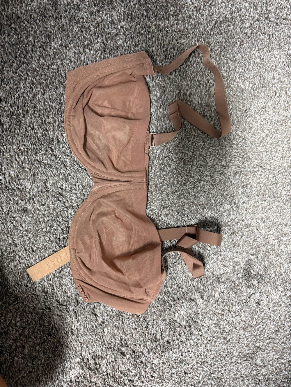 SKIMS Brown Mesh Underwire Bra